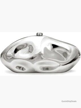 Acrylic Shell Clutch Purse Metallic Evening Bag Large Designer Handbag